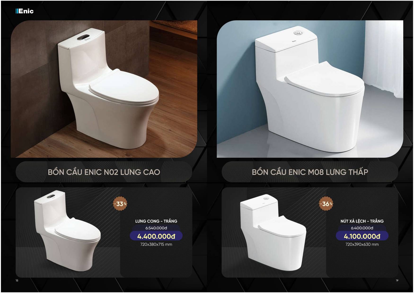 Bảng giá và Catalogue Thiết bị vệ sinh thông minh ENIC /Page 9